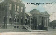 MT. VERNON IN - City Hall and Carnegie Library Postcard - 1911 picture