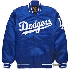 Los Angeles Dodgers Blue Satin Baseball Jacket Full-Snap with Embroidery logos picture