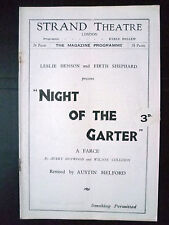 Strand Theatre Programme- NIGHT OF THE GARTER  by Austin Melford picture