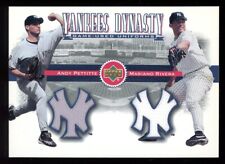 MARIANO RIVERA ANDY PETTITTE YANKEES DYNASTY DUAL GAME USED JERSEY RELIC NM+ UD picture