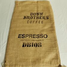 Dunn Brothers Espresso Coffee Bean Burlap Bag Approximately 30.5”x 17”  picture