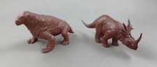 Dinosaurs Marx 2nd Series Vintage 1960s Plastic Prehistoric Playset Set of 2 picture
