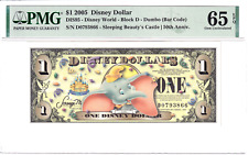 2005 $1 Disney Dollar DIS95 Sleeping Beauty's Castle Dumbo PMG 65EPQ #D0793866 picture