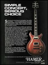 Hamer Sunburst Archtop guitar 1991 advertisement 8 x 11 original ad print picture