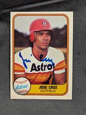 Jose Cruz Autograph Signed Card 1982 Fleer Houston Astros  picture