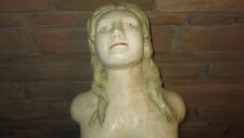 Authentic Original Antique Wood Hand-Carved Ship Boat Figurehead of a Mermaid picture