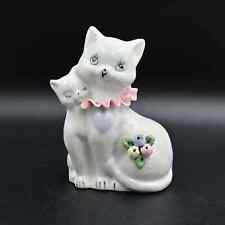 Vintage White Cat And Kitten Figure  picture