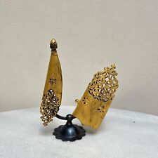 Vintage mughal rajput sikh original set of gold locket and chape for sword picture