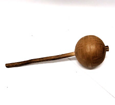 Vintage Native Hand Carved Dance Gourd Rattle Read picture