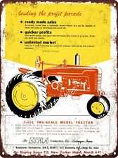 1950 ESKA Tru Scale Toy Model Tractor Farm Metal Sign 9x12