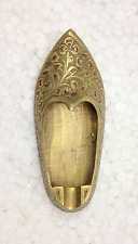 Vintage Beautiful Handmade Brass Ash Tray Shoe Designed & Hand Engraved picture