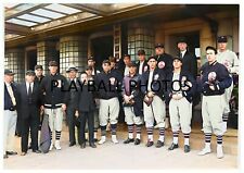 1934 Japan Baseball Tour Babe Ruth Colorized 8x10 Print-FREE SHIPPING picture