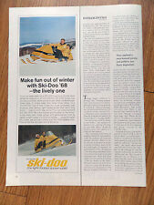 1968 Ski-Doo Bombardier Snowmobile Ad  1967 Canada Dry Wink soda Ad picture