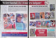 1994 Fleer Baseball Cards Tim Salmon Angels 90S Vtg Print Ad 16X11 Wall Art picture