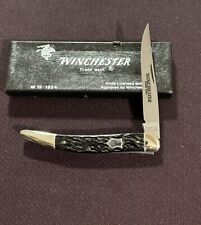 Winchester Knife Made In 1987, Model 1924 Single Blade Bone Handle Toothpick picture
