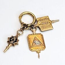 Vintage 10k Yellow Gold Fraternal and Ivanhoe Mining Charms Collection 1942 CT32 picture