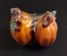Vintage Sealed Pumpkin Salt And Pepper Shakers Fall Autumn Decor Halloween picture