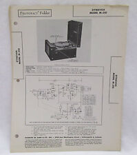 Vintage Howard W Sams Photofact Folder Dynavox Model M-510 Radio Parts Manual picture