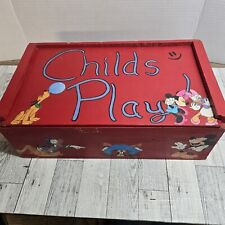 Vintage Child's Play Valley Wines Wooden Slide Top Box Crate Retro Hand Painted picture