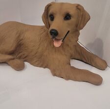 Vintage Homco Large Golden Retriever Resin Statue from the 1990s - Home Decor picture