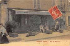 CPA 92 CHATILLON RUE DU PONCEAU (cpa canvas enamelled) TOBACCO WINES BEER LIQUEURS picture