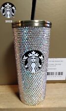 2023 STARBUCKS PHILIPPINES GOLD RHINESTONE STAINLESS STEEL COLD CUP NEW W/ BOX picture