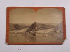 Stereoview Photo Looking up Lehigh Valley PA Mauch Chuck Railroad Bridge picture