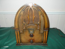 1932 WOOD CROSLEY CATHEDRAL 5 TUBE RADIO MODEL 148 ORIGINAL AND STILL PLAYS picture