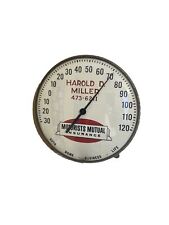 VINTAGE MOTORIST MUTUAL INSURANCE Miller INS. AGCY. ROUND THERMOMETER picture