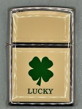 Vintage 2005 Scrimshaw Lucky Clover Double Side Zippo Lighter NEW Mint Condition picture