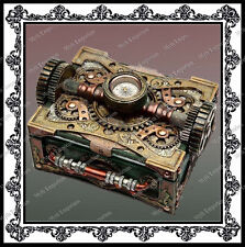 Steampunk Box With Compass Jules Verne Goth Victorian HG Wells Cyber Punk 1011 picture