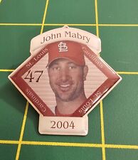 John Mabry 2004 St Louis Dispatch Cardinal Sealed Photo Pin Back picture