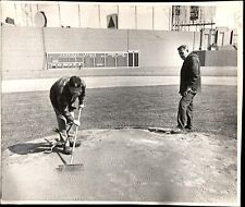 LD317 1971 Wire Photo BOSTON RED SOX GROUNDSKEEPERS PREP FOR NY YANKEES OPENER picture