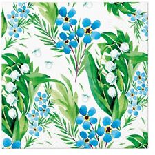 Two Individual Luncheon Decoupage Paper Napkins Spring Lily of the Valley Floral picture