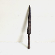 19c Vintage Handcrafted Original Old Steel Spear Head Decorative Collectible 16 picture