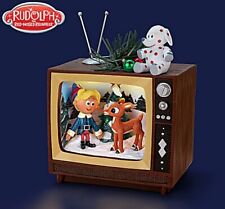 Rudolph Vintage Style TV Sculptures With Lights And Music Bradford Exchange picture