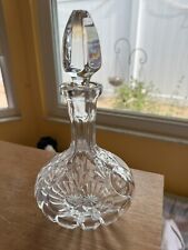 Antique Brilliant Cut Small Crystal Decanter w/Coin Dot Pattern w/ Stopper picture