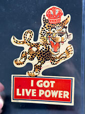 vtg RARE 'I Got Live Power' Red Crown Gasoline Advertising sticker diecut gas picture
