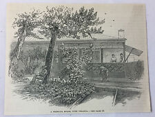 1886 magazine engraving ~ BERMUDA HOUSE WITH VERANDA picture