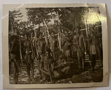 Vintage Santo Vanuatu New Hebrides Warrior Men Photo WW2 South Pacific picture