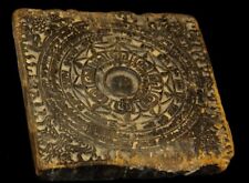 Rare Tibet 1500s Old Buddhist Carved Printing Wood Block scripture Sutra Mandala picture