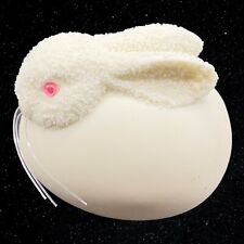 Department 56 Ivory Bunny Rabbit With Pink Eyes Easter Figurine 2”T 2.5”W picture