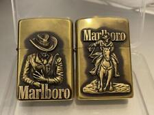 2-piece set Marlboro Zippo oil lighter Marlboro lighter picture