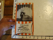 Vintage MARIONETTE Paper: FIVE-ALARM FOLLIES do funny players brochure fold out picture