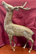 Solid Brass Deer with Spots Buck Statue Figure - Large picture