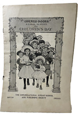 Children's Day Program Opened Doors Carol Service 1909 Congregational Sun School picture