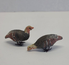 Vintage Antique Miniature Toy Composition Papier Mache Putz Turkey Bird Figurine picture