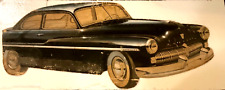 VINTAGE 1949 MERCURY V8 COUPE SEDAN DIECUT CARDBOARD DEALERSHIP ADVERTISING SIGN picture