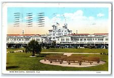 1936 Mira Mar Hotel Building Bench Sarasota Florida FL Antique Vintage Postcard picture