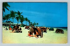 Lauderdale By The Sea FL-Florida, Sandy Beach, c1955 Vintage Postcard picture